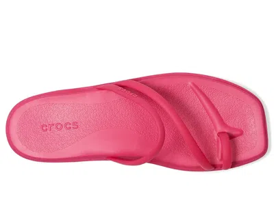 Crocs Miami Toe Loop Sandal In Pink