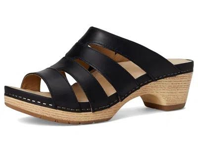 Dansko Lyndi Platform Slide Sandal In Black