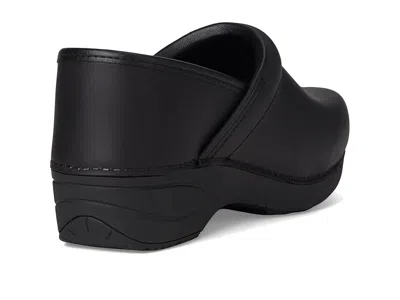 Dansko Professional Box Leather Clogs In Black