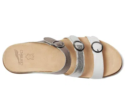 Dansko Campbell Platform Wedge Slide Sandal In White