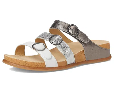 Dansko Campbell Platform Wedge Slide Sandal In White