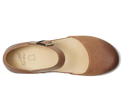 Dansko Mae Ankle Strap Platform Clog In Brown