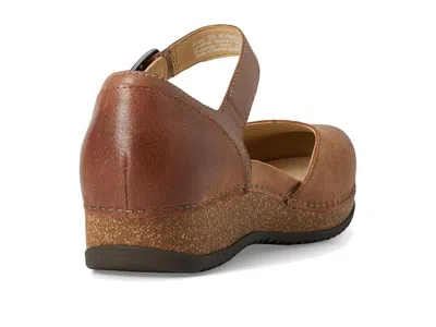 Dansko Mae Ankle Strap Platform Clog In Brown