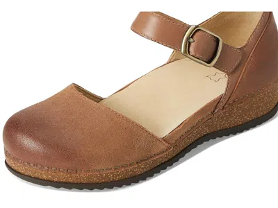 Dansko Mae Ankle Strap Platform Clog In Brown
