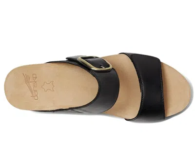 Dansko Shannon Platform Wedge Slide Sandal In Black