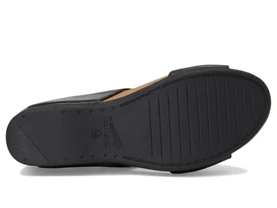 Dansko Shannon Platform Wedge Slide Sandal In Black