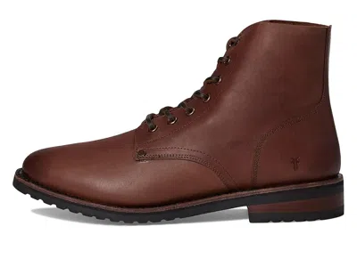 Frye Bowery Lace-up Leather Boot In Brown