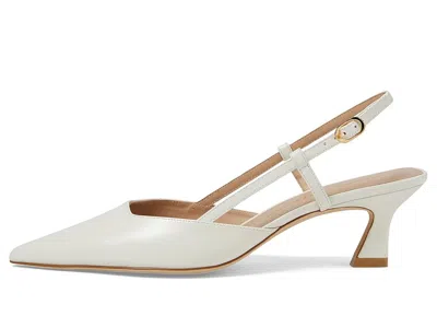 Stuart Weitzman Vinnie 50 Slingback Pumps In White