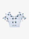 PETER PILOTTO LACE-TRIMMED CROP TOP
