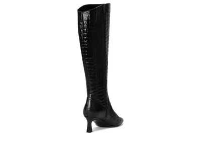 Naturalizer Deesha Pointed Toe Knee High Kitten Heel Boot In Black