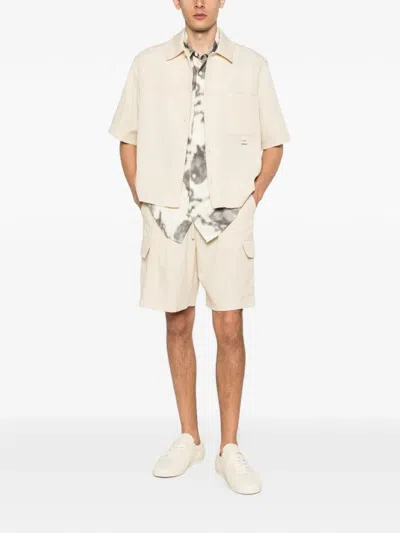 Imperial Drawstring Cargo Shorts In Neutral