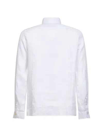 D4.0 Half-button Shirt In White