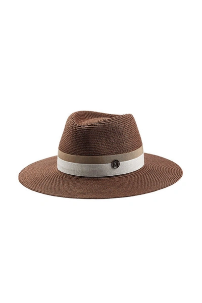 Maison Michel Straw Hat In Camel