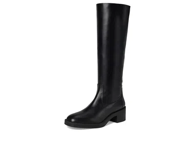 Stuart Weitzman Finn Knee High Leather Boot In Black