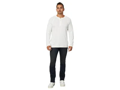 Faherty Buttoned Long-sleeve Henley T-shirt In White