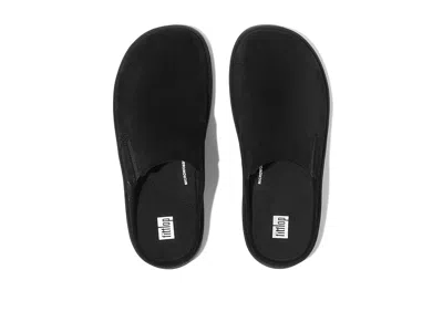 Fitflop Gen-ff Elasticated Suede Mules In Black