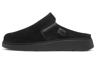 Fitflop Gen-ff Elasticated Suede Mules In Black