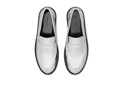 Tory Burch Mirrored Metallic Classic Logo Lug Loafers In Multi