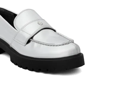 Tory Burch Mirrored Metallic Classic Logo Lug Loafers In Multi
