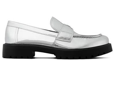 Tory Burch Mirrored Metallic Classic Logo Lug Loafers In Multi
