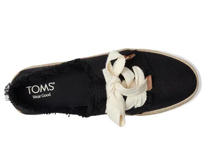 Toms Carolina Lace Up Platform Espadrille Sneaker In Black