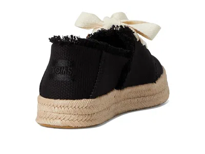 Toms Carolina Lace Up Platform Espadrille Sneaker In Black