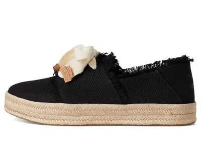 Toms Carolina Lace Up Platform Espadrille Sneaker In Black