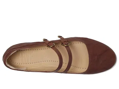 Frye Carson Mary Jane Flat In Brown