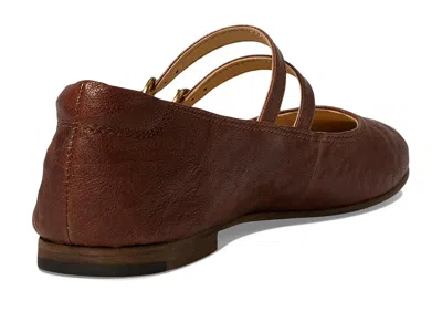 Frye Carson Mary Jane Flat In Brown