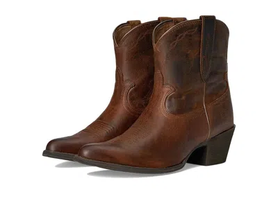 Ariat Maggie J Toe Short Western Boot In Brown