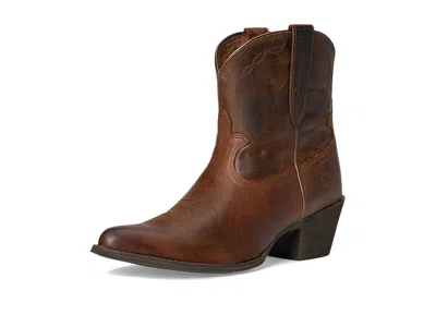 Ariat Maggie J Toe Short Western Boot In Brown