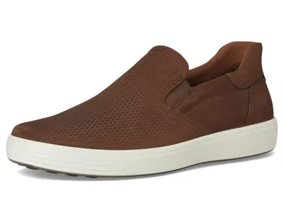 Ecco Soft 7 Easy Slip On Sneaker In Brown
