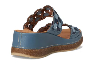 Clarks Kassanda Mule Leather Sandal In Blue