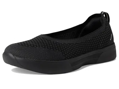 Keds Blisswalk Skimmer Black Knit Slip-on Flat Shoes Rhs7839 In Orange