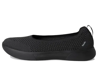 Keds Blisswalk Skimmer Black Knit Slip-on Flat Shoes Rhs7839 In Orange