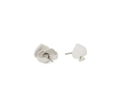 Kate Spade So Spade Studs Silver In Metallic