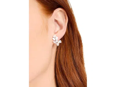 Kate Spade Precious Pansy Cluster Studs In White