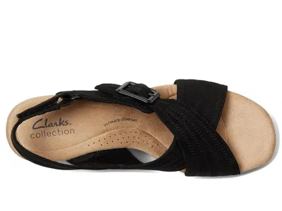Clarks Wide Width Nerisa West Wedge Sandal In Black