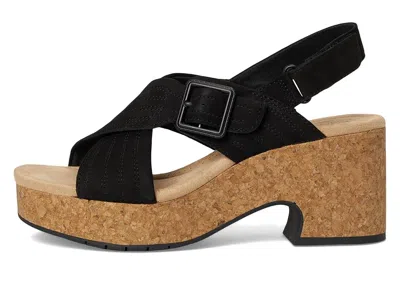 Clarks Wide Width Nerisa West Wedge Sandal In Black