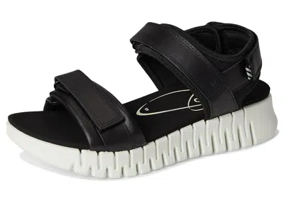Ecco Soft Three Strap Sandal In Black