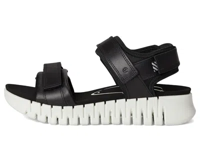 Ecco Soft Three Strap Sandal In Black