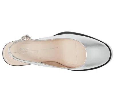 Ecco Sculpted Lx 55 Slingback Pump In Silver