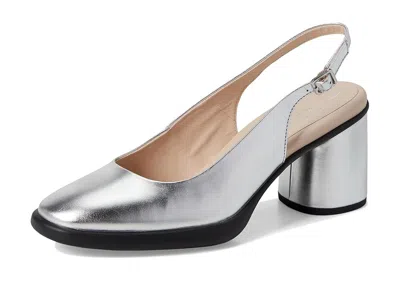 Ecco Sculpted Lx 55 Slingback Pump In Silver