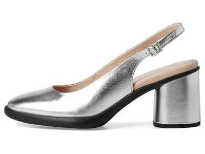 Ecco Sculpted Lx 55 Slingback Pump In Silver