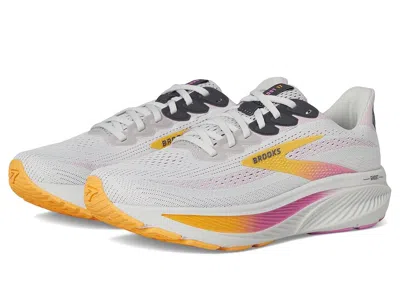 Brooks Ghost 17 Shoes White Pink Orange Aw25 Women In Gray