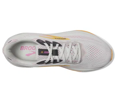 Brooks Ghost 17 Shoes White Pink Orange Aw25 Women In Gray
