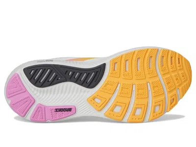 Brooks Ghost 17 Shoes White Pink Orange Aw25 Women In Gray