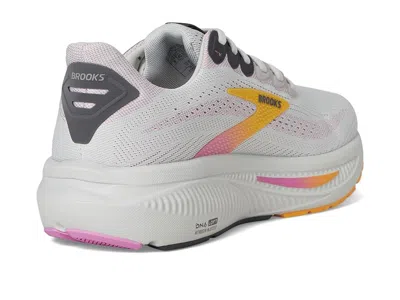 Brooks Ghost 17 Shoes White Pink Orange Aw25 Women In Gray