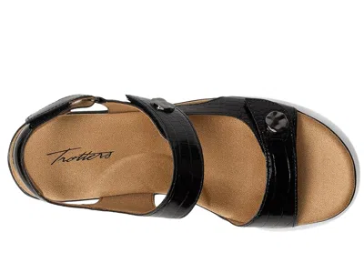 Trotters Romi Croco In Black
