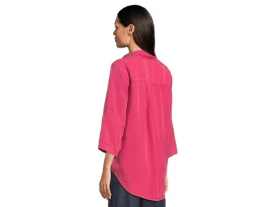 Mod-o-doc Roll Tab Sleeve Patch Pocket Tunic In Red
